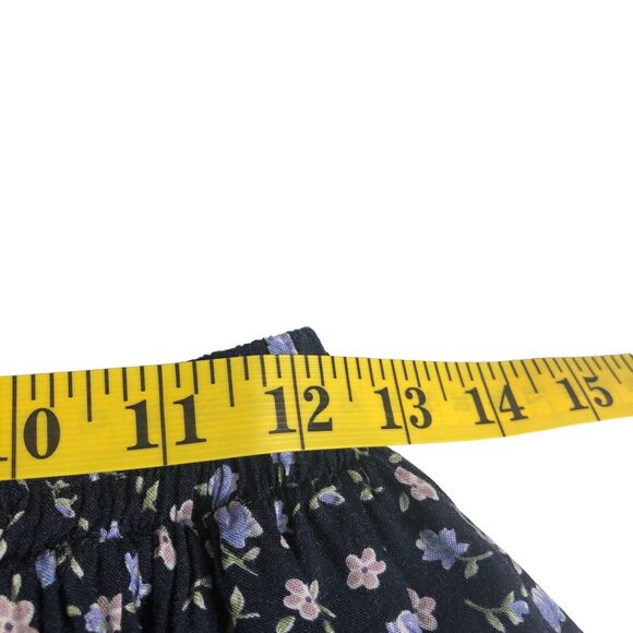 Vintage Enywear Enytime Skirt OS Petite Blue Floral Tiered Midi Cottagecore Boho - Picture 14 of 14